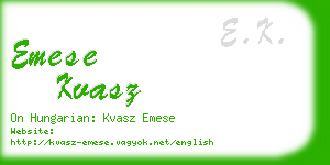 emese kvasz business card